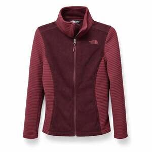 The North Face Women's Indi Full Zip Rib Knit Fleece Jacket Maroon Size M